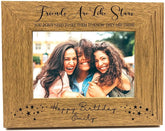ukgiftstoreonline Personalised Friends Are Like Stars Landscape Oak Wood Finish Photo Frame FW414 - ukgiftstoreonline